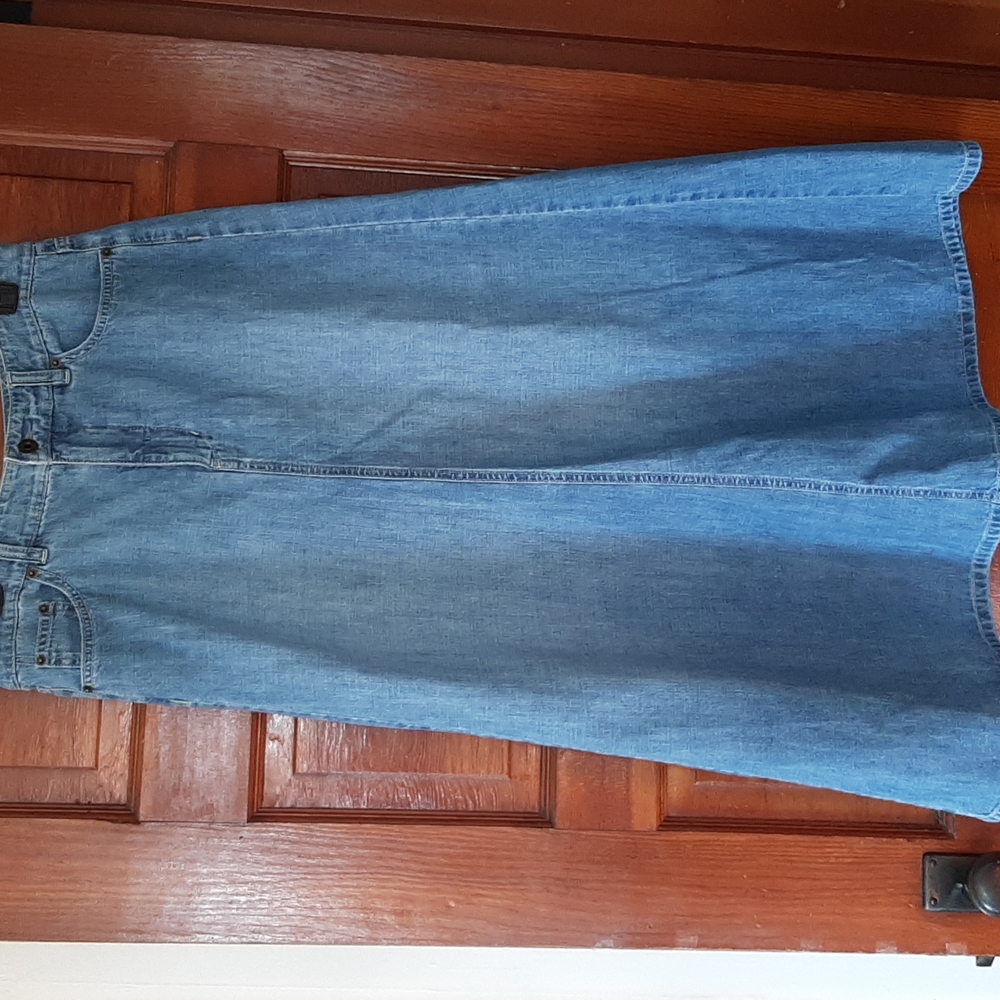 Ralph Lauren Faded Denim Maxi Skirt